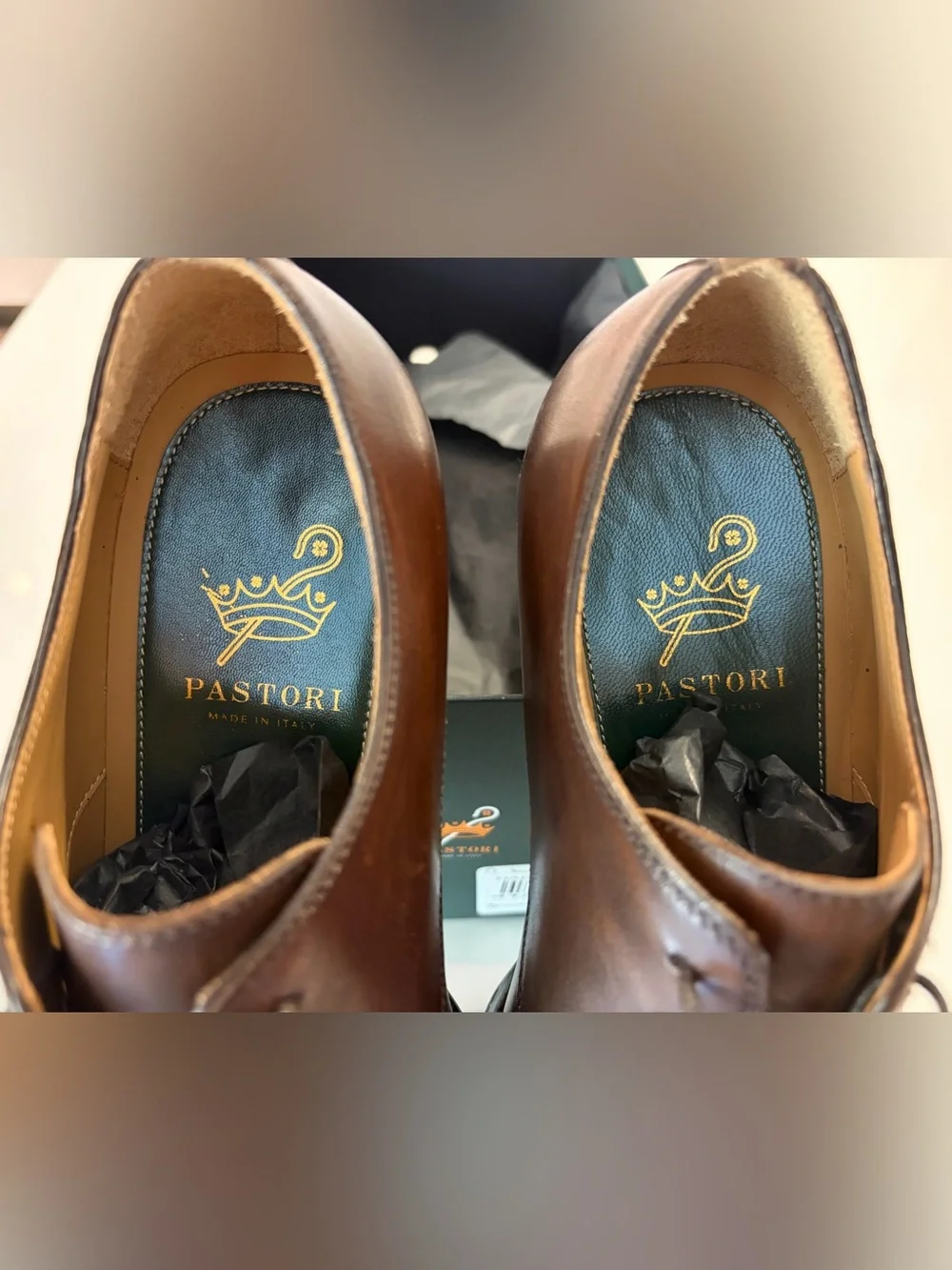 Pastori By Di Bianco Hadrian Whisky Lace Up Men's Dress Shoes 8 US Made In Italy
